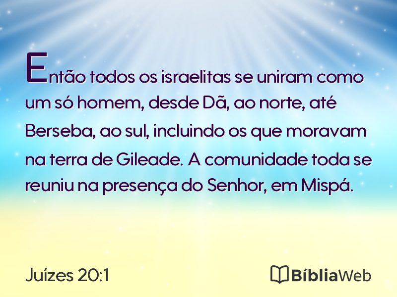 Juízes 20:1 em imagem para compartilhar