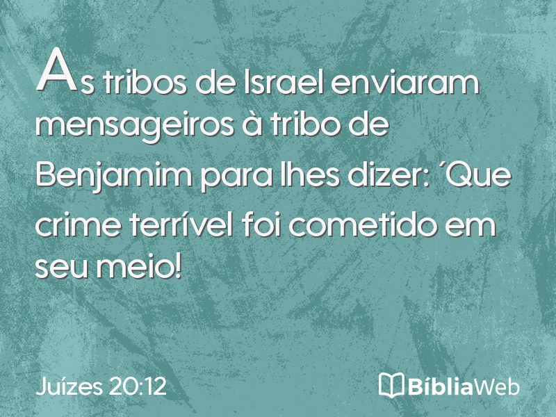 Juízes 20:12 em imagem para compartilhar