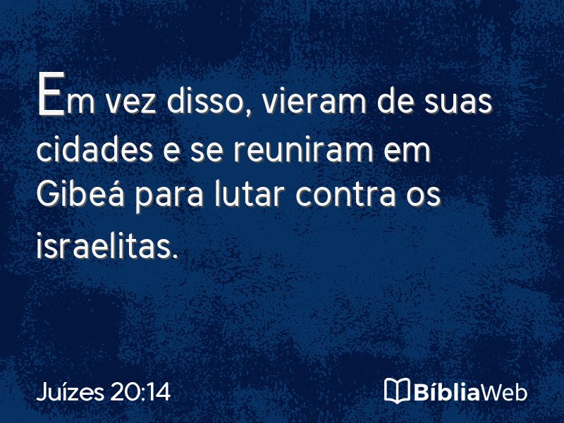 Juízes 20:14 em imagem para compartilhar