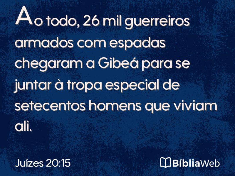 Juízes 20:15 em imagem para compartilhar