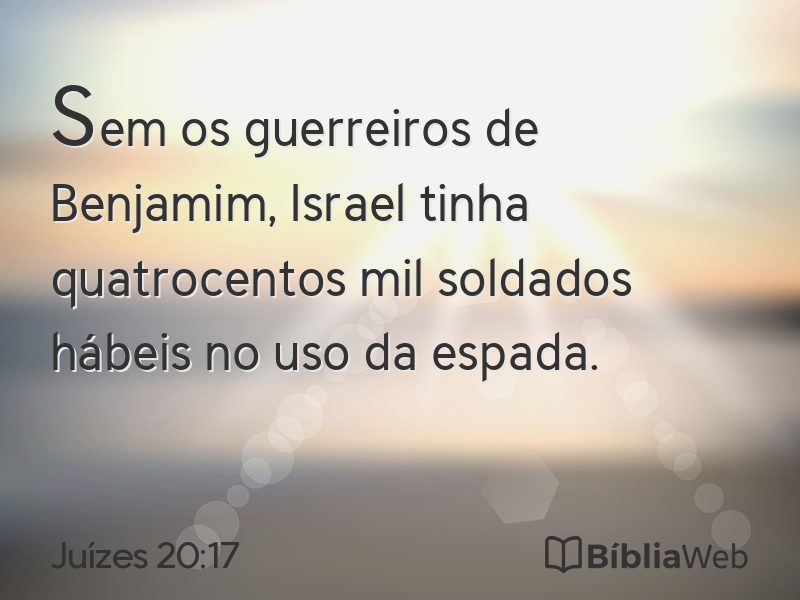 Juízes 20:17 em imagem para compartilhar