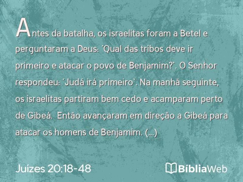 Juízes 20:18-48 em imagem para compartilhar