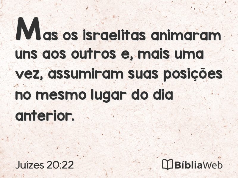 Juízes 20:22 em imagem para compartilhar