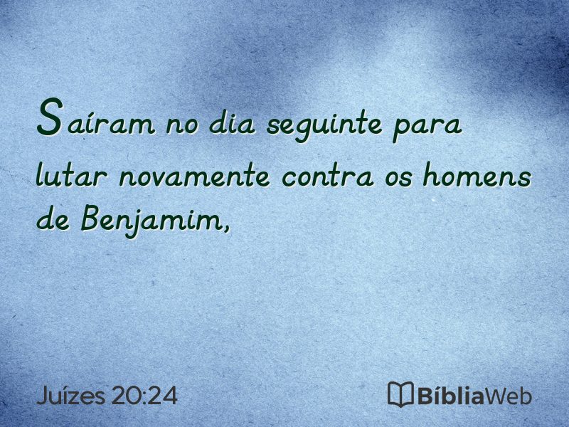 Juízes 20:24 em imagem para compartilhar