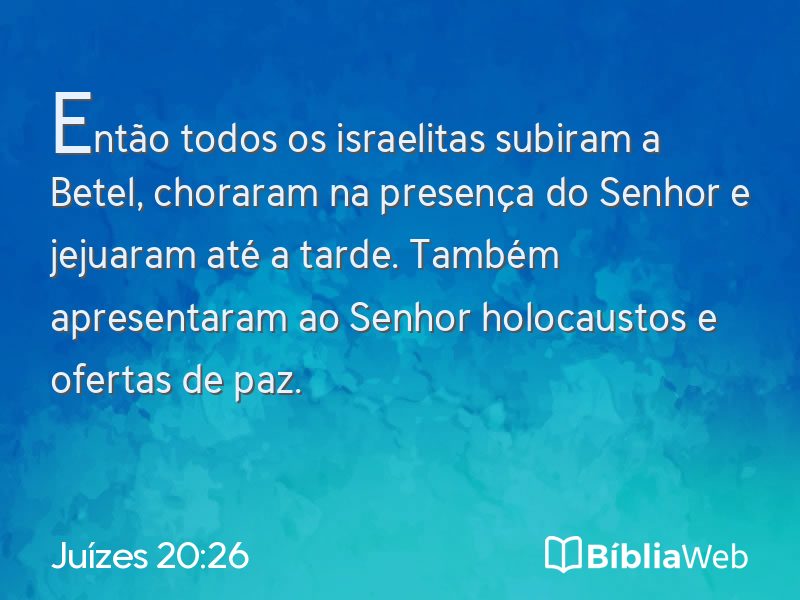 Juízes 20:26 em imagem para compartilhar