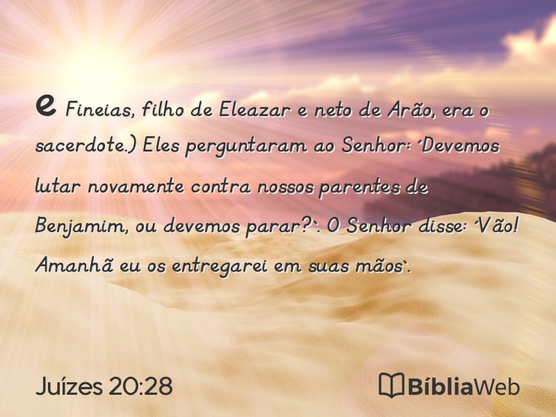 Juízes 20:28 em imagem para compartilhar