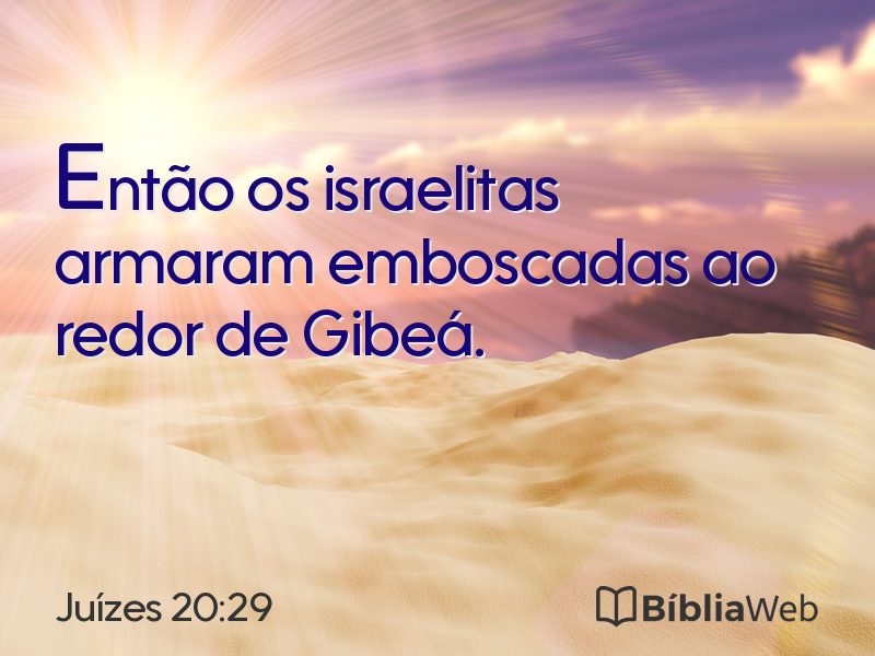 Juízes 20:29 em imagem para compartilhar
