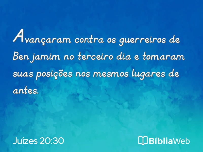 Juízes 20:30 em imagem para compartilhar