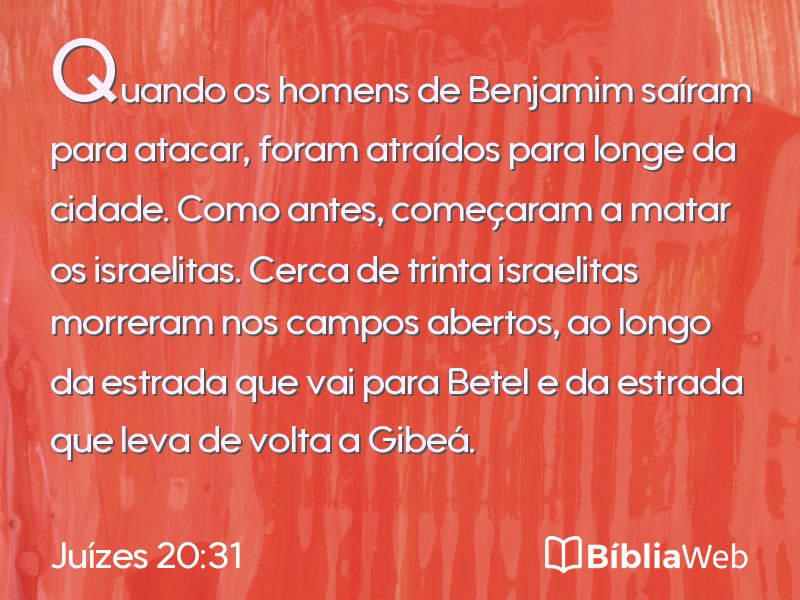 Juízes 20:31 em imagem para compartilhar