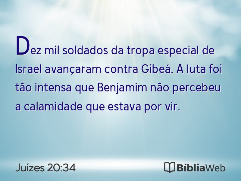 Juízes 20:34 em imagem para compartilhar