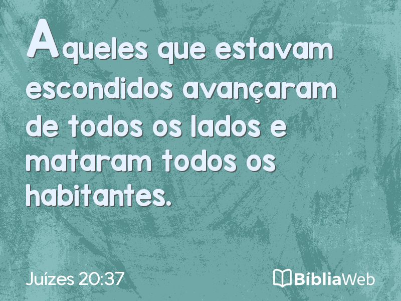 Juízes 20:37 em imagem para compartilhar
