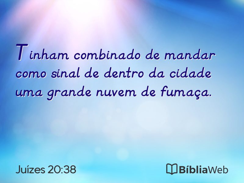 Juízes 20:38 em imagem para compartilhar