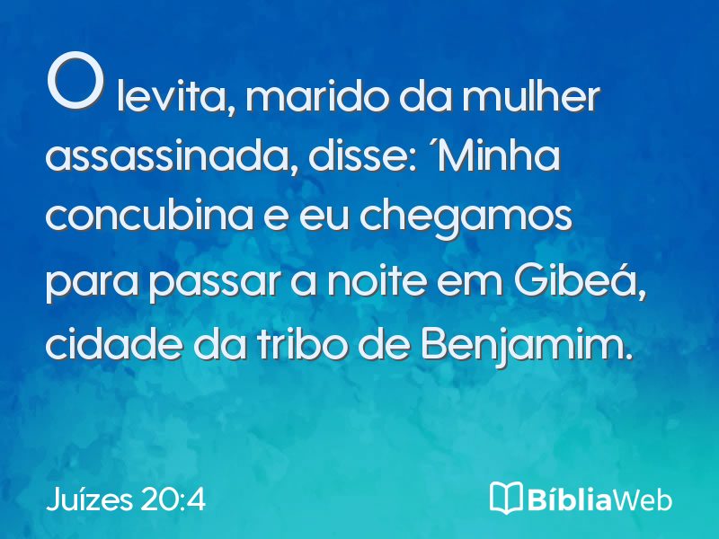 Juízes 20:4 em imagem para compartilhar
