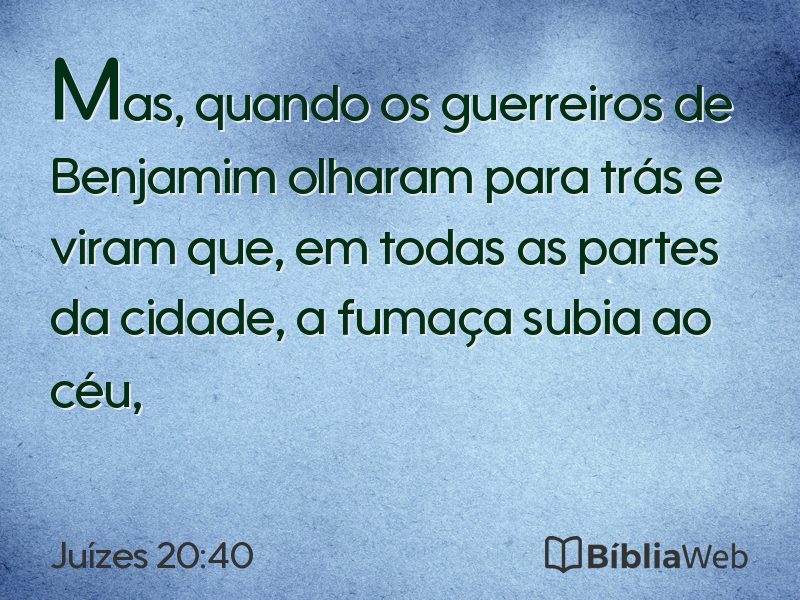 Juízes 20:40 em imagem para compartilhar