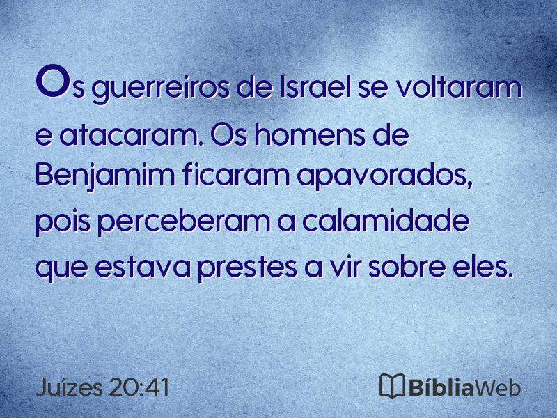 Juízes 20:41 em imagem para compartilhar