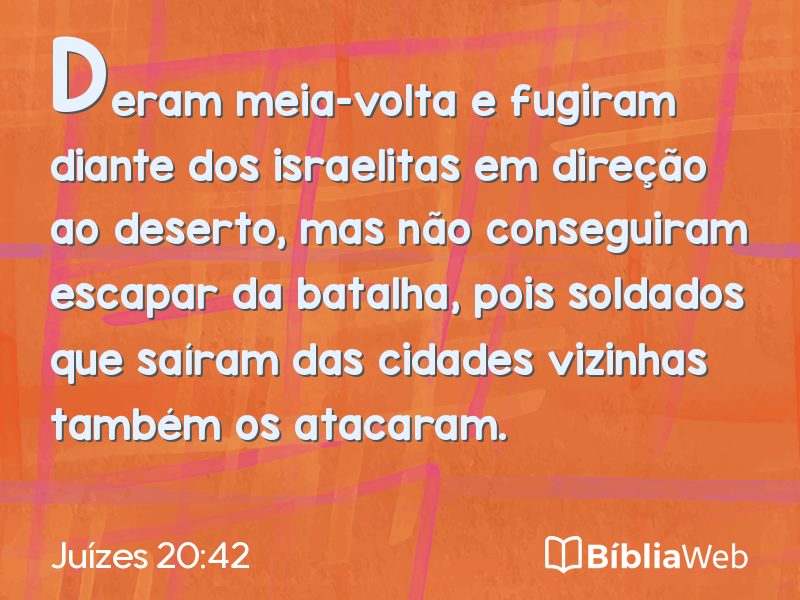 Juízes 20:42 em imagem para compartilhar