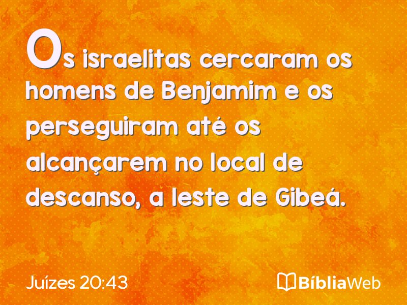 Juízes 20:43 em imagem para compartilhar