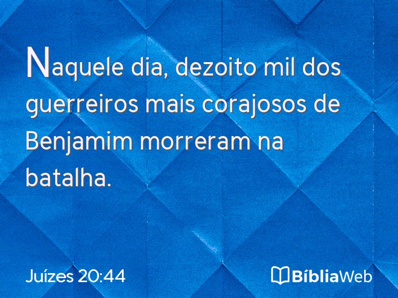 Juízes 20:44 em imagem para compartilhar