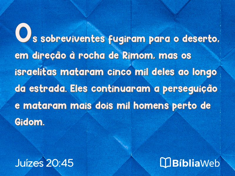 Juízes 20:45 em imagem para compartilhar