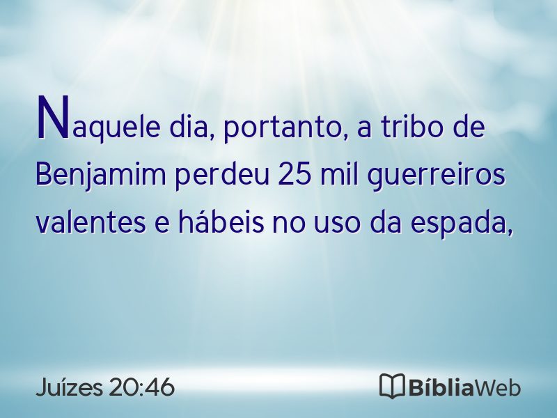 Juízes 20:46 em imagem para compartilhar