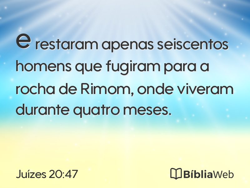 Juízes 20:47 em imagem para compartilhar