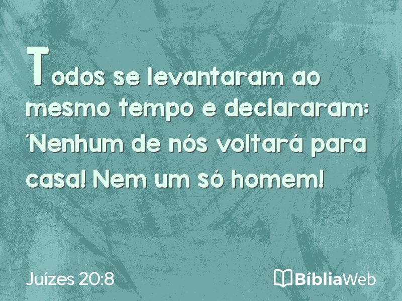 Juízes 20:8 em imagem para compartilhar