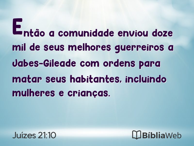 Juízes 21:10 em imagem para compartilhar