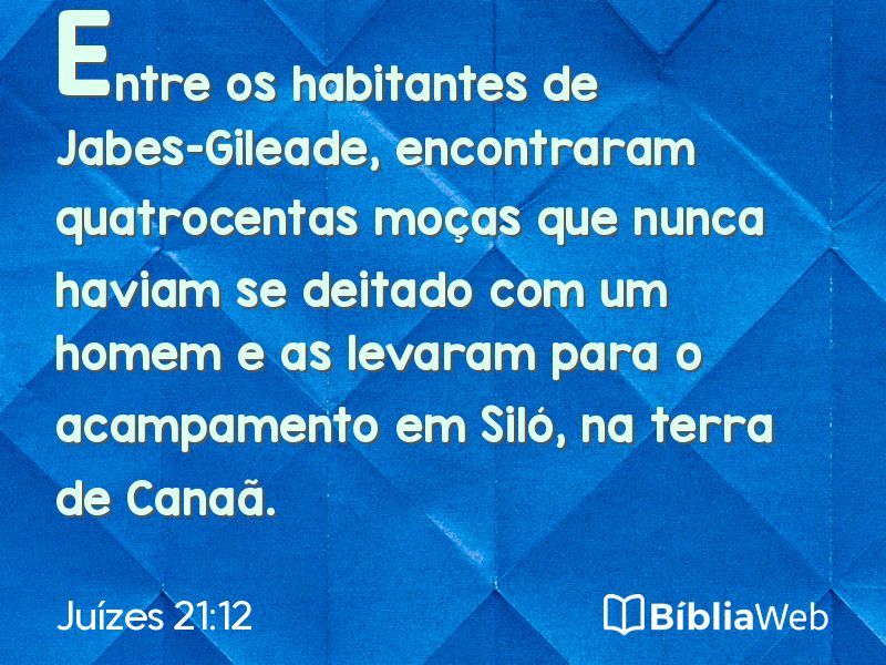 Juízes 21:12 em imagem para compartilhar