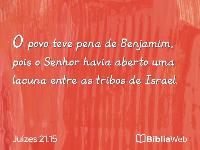 Juízes 21:15 em imagem para compartilhar