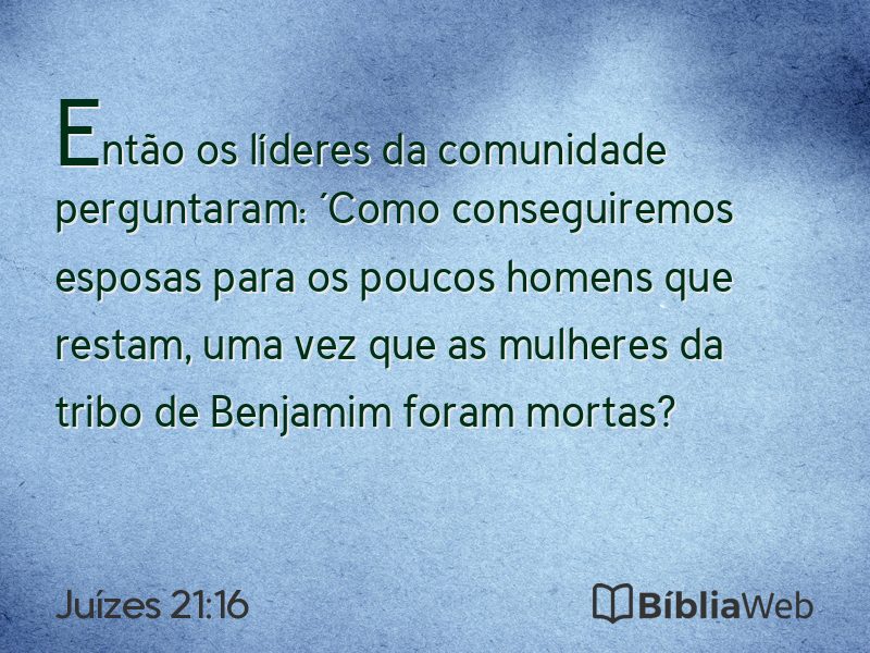 Juízes 21:16 em imagem para compartilhar