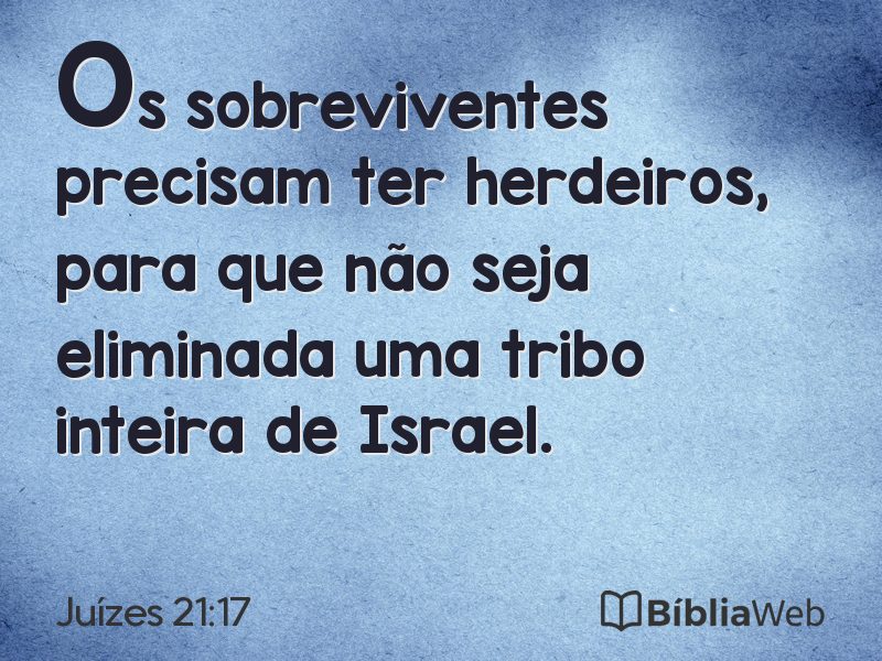 Juízes 21:17 em imagem para compartilhar