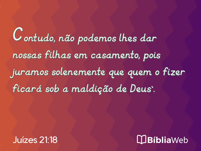 Juízes 21:18 em imagem para compartilhar