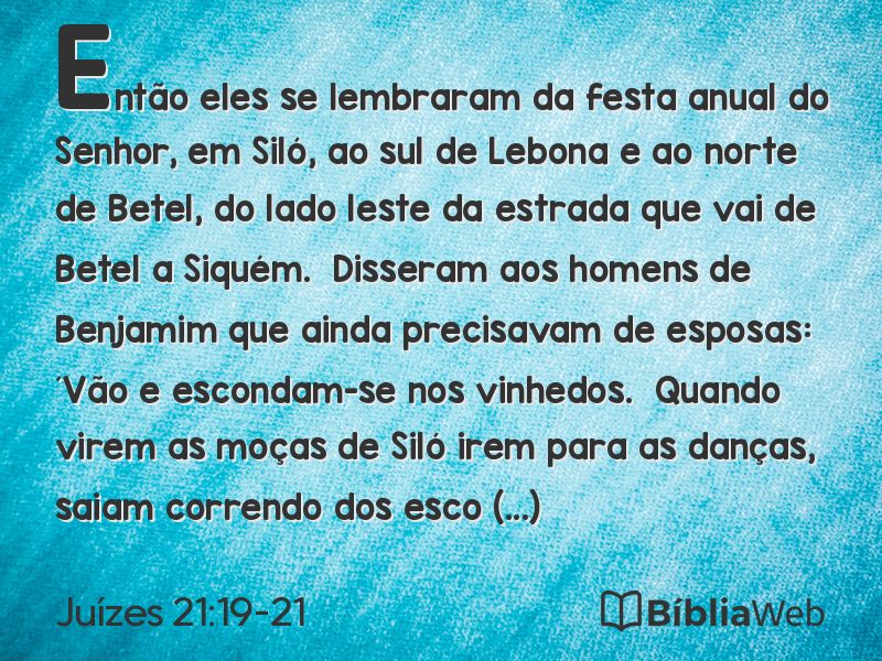 Juízes 21:19-21 em imagem para compartilhar