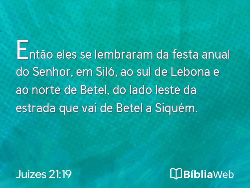 Juízes 21:19 em imagem para compartilhar