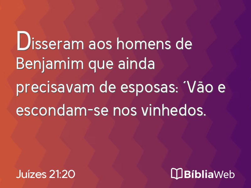 Juízes 21:20 em imagem para compartilhar