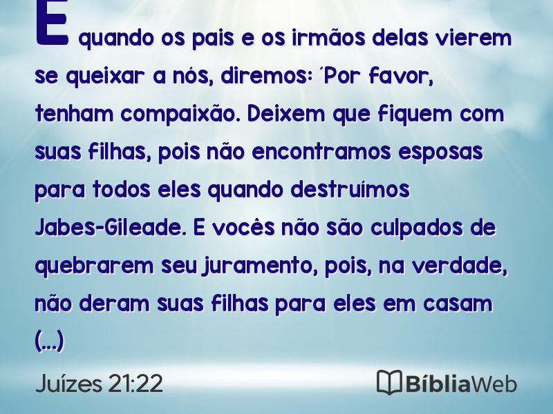 Juízes 21:22 em imagem para compartilhar