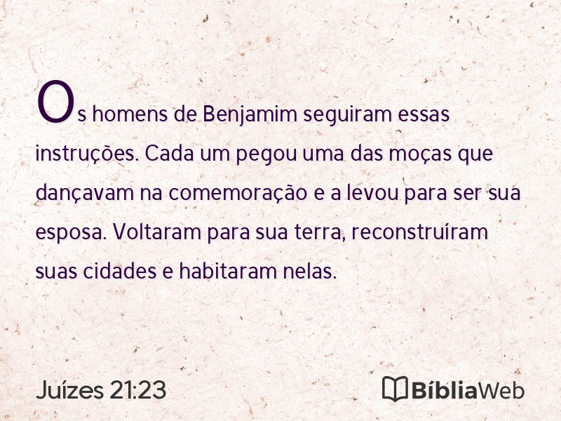 Juízes 21:23 em imagem para compartilhar
