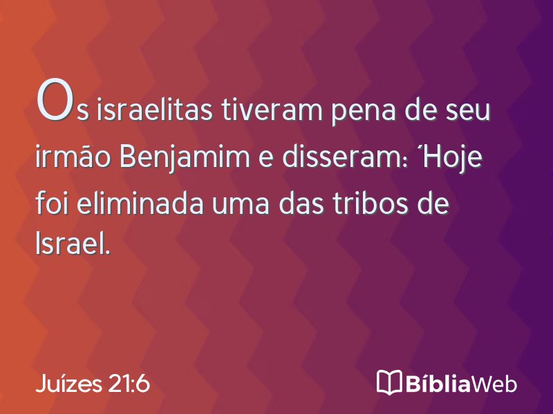 Juízes 21:6 em imagem para compartilhar