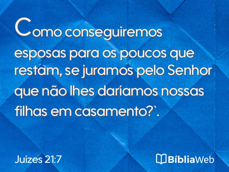 Juízes 21:7 em imagem para compartilhar