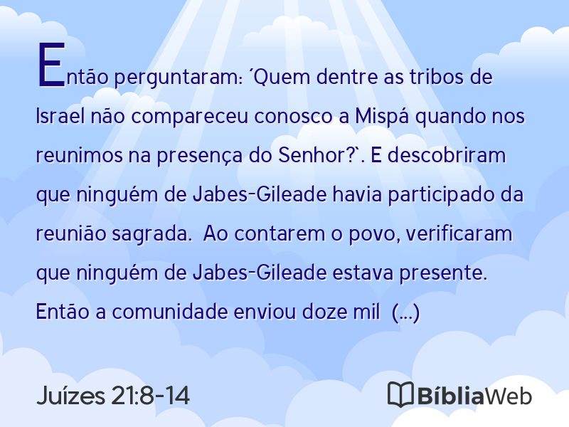 Juízes 21:8-14 em imagem para compartilhar