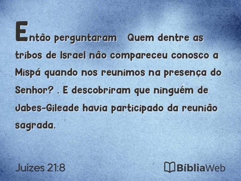 Juízes 21:8 em imagem para compartilhar
