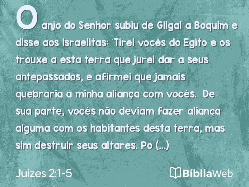 Juízes 2:1-5 em imagem para compartilhar