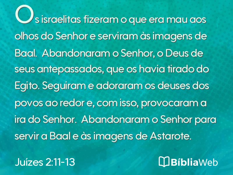 Juízes 2:11-13 em imagem para compartilhar