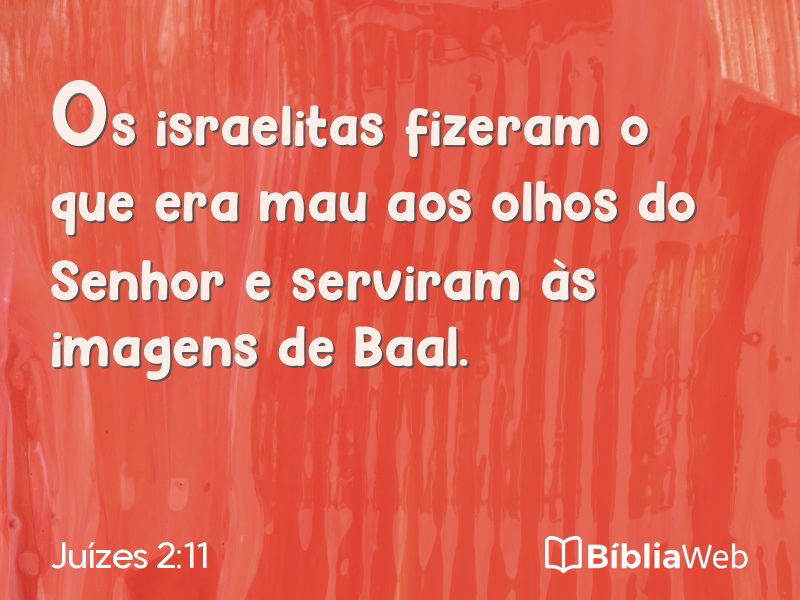 Juízes 2:11 em imagem para compartilhar