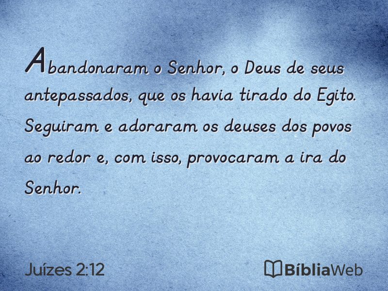 Juízes 2:12 em imagem para compartilhar