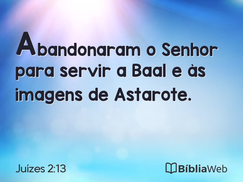 Juízes 2:13 em imagem para compartilhar
