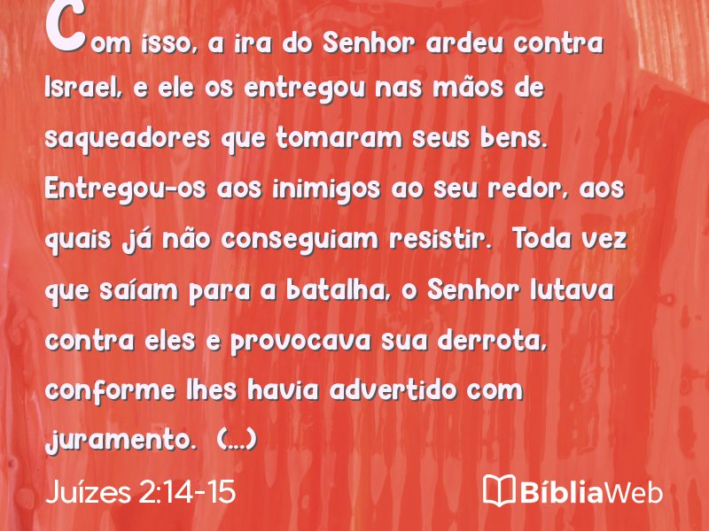 Juízes 2:14-15 em imagem para compartilhar