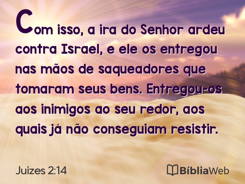 Juízes 2:14 em imagem para compartilhar