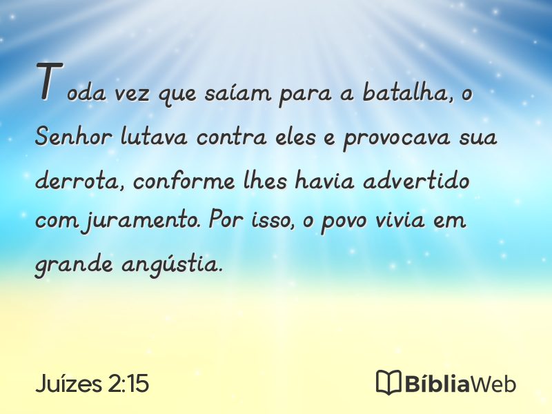 Juízes 2:15 em imagem para compartilhar