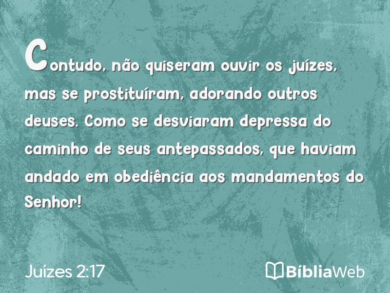 Juízes 2:17 em imagem para compartilhar